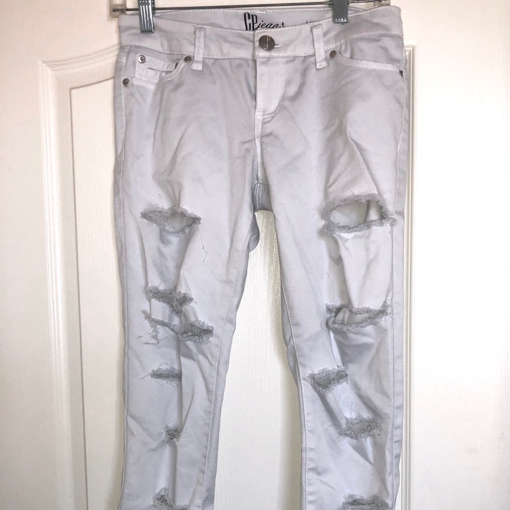 White Ripped Jeans